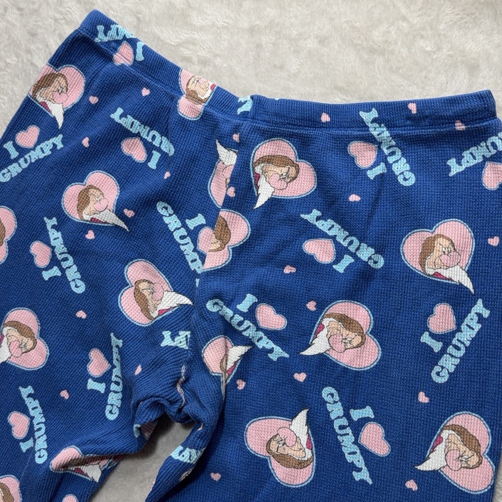 Disney Pajama Lounge Pants Women L Drawstring Snow White Dwarfs Sleepwear Knit - Picture 8 of 11